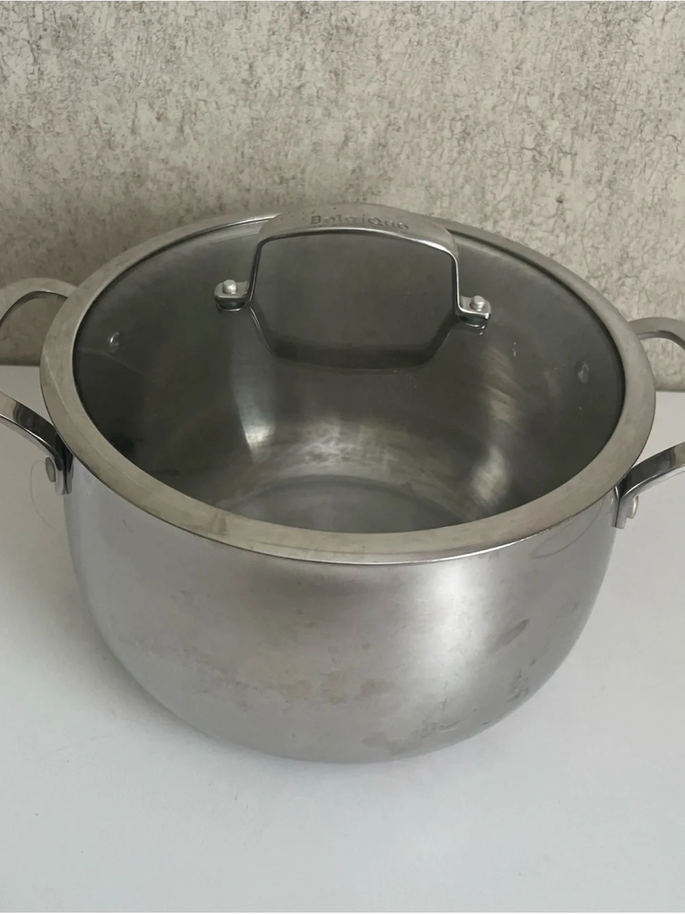 Stainless Steel Stock Pot with Glass Lid - Polished Silver